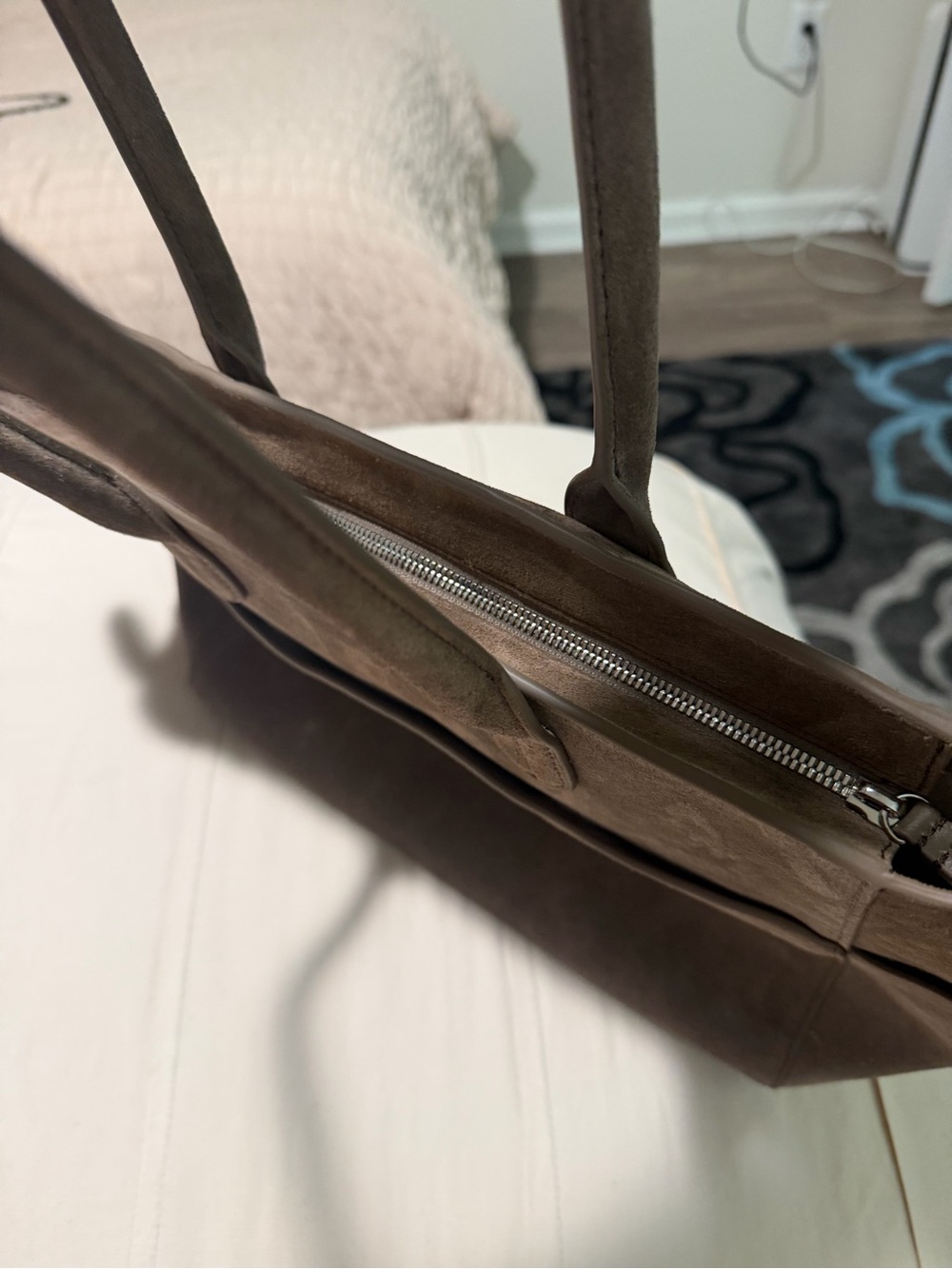 Quince Taupe Suede Tote Bag - Picture 11 of 11